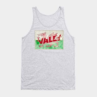 Wales vintage style retro souvenir Tank Top